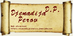 Đenadija Perov vizit kartica